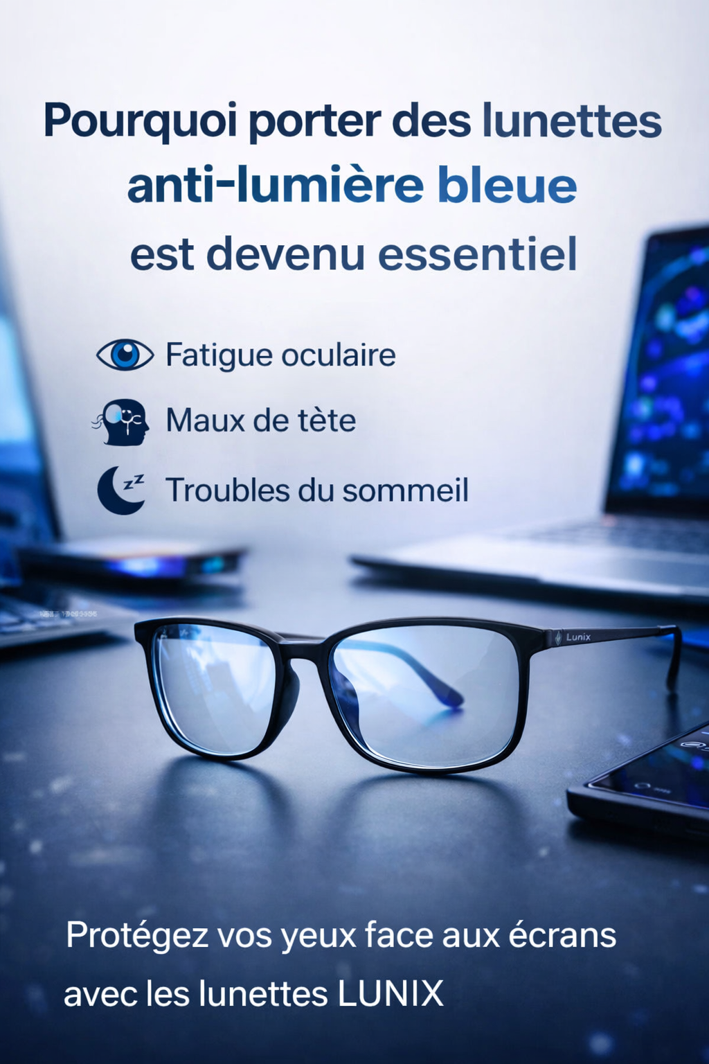 Pourquoi porter des lunettes anti-lumière bleue est devenu essentiel
